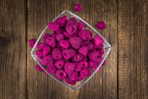 Pile of dried raspberries — Stock Photo, Image