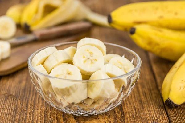 얇게 썬된 바나나의 더미 — 스톡 사진