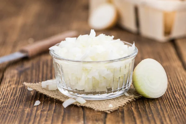 Diced white onions — Stock Photo, Image