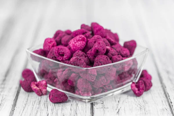 Pile of dried raspberries — Stock Photo, Image