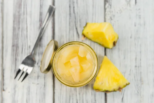 Portion of Preserved Pineapple pieces — Stock Photo, Image