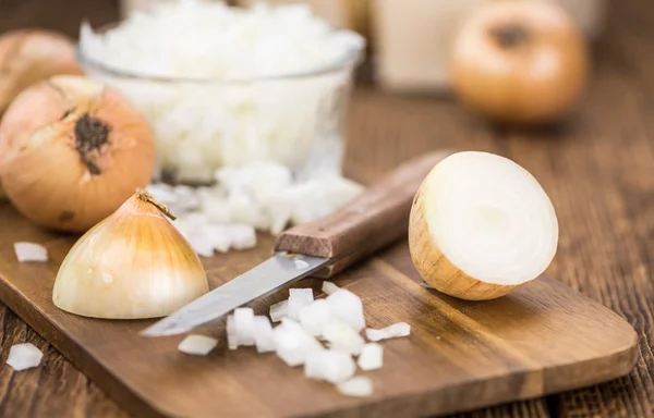 Homemade Chopped white onions — Stock Photo, Image