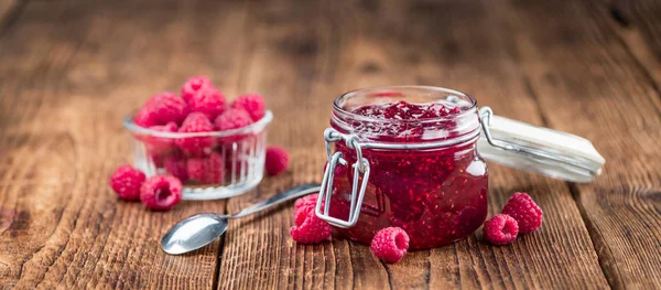 Mermelada de frambuesa fresca — Foto de Stock