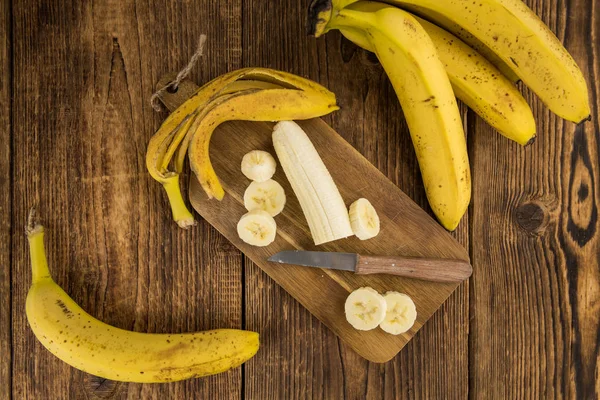 Μερίδα των νωπών μπανανών σε φέτες — Φωτογραφία Αρχείου
