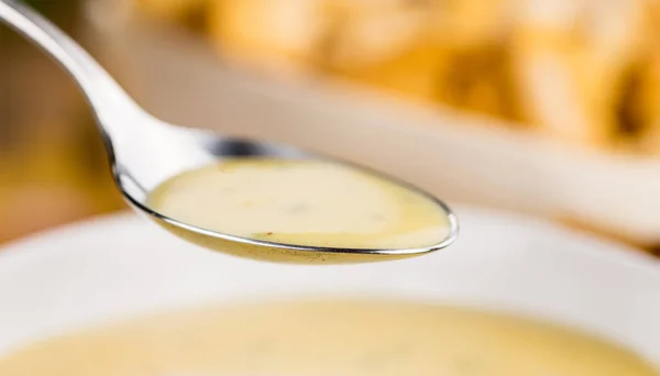 Delicious Chanterelle Soup — Stock Photo, Image