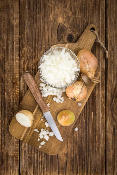 Diced white onions — Stock Photo, Image