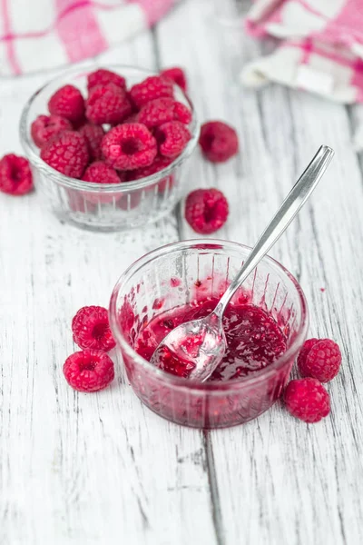 Fresh made Raspberry Jam — Stock Photo, Image