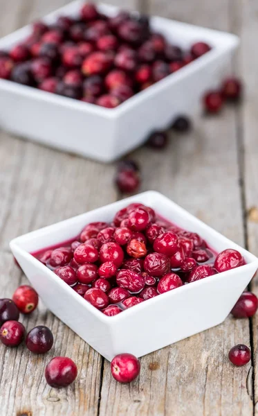 Portion of Preserved Cranberries — Stock Photo, Image