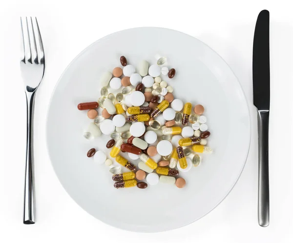 Léky jako jídlo — Stock fotografie