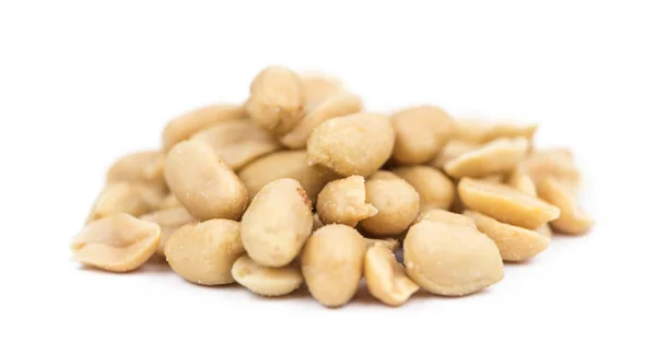 Roasted Peanuts isolated on white — Stock Photo, Image