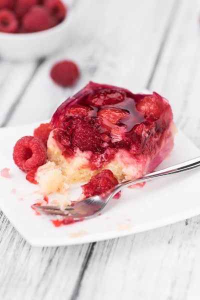 Hausgemachter Himbeerkuchen — Stockfoto