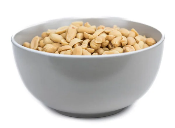 Geröstete Erdnüsse Isoliert Auf Weißem Hintergrund Nahaufnahme — Stockfoto
