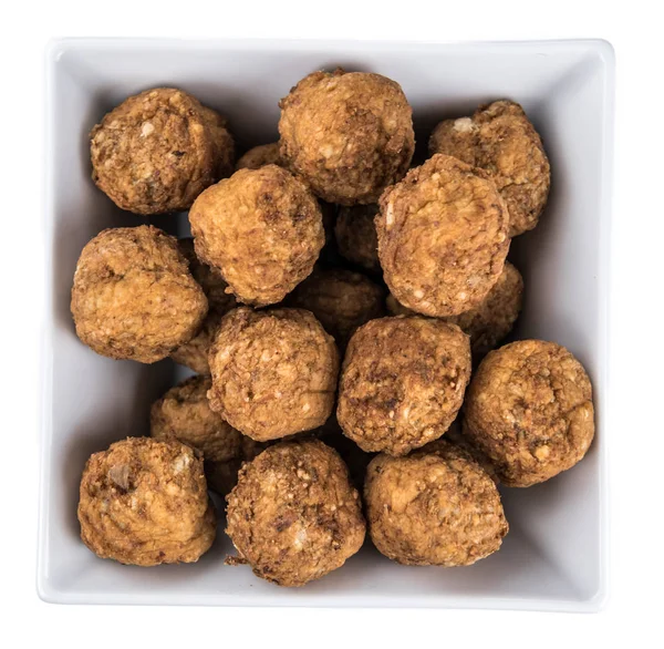 Meatballs Detailed Close Shot Isolated White Background Selective Focus — Stock Photo, Image
