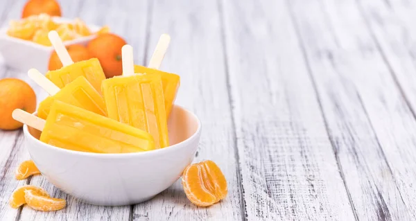 Paletas de mandarina caseras (tiro de cerca ) — Foto de Stock