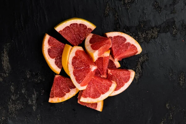 Grapefruit plakjes (selectieve focus) — Stockfoto