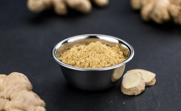 Fresh Powdered Ginger as detailed close-up shot (selective focus — ストック写真