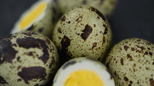 Portion Rotating Quail Eggs Seamless Loopable — Stock Video