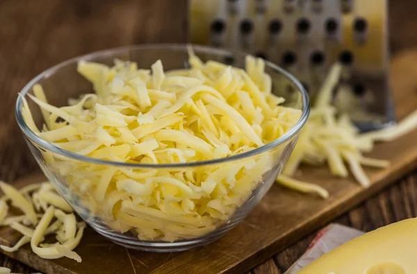 Fresh Made Grated Cheese Detailed Close Shot — Stock Photo, Image