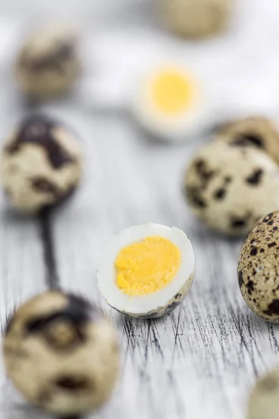 Portion Quail Eggs Detailed Close Shot Selective Focus — ストック写真