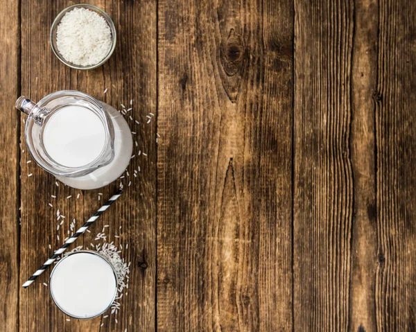 Portion Rice Milk Detailed Close Shot Selective Focus — Stock Photo, Image