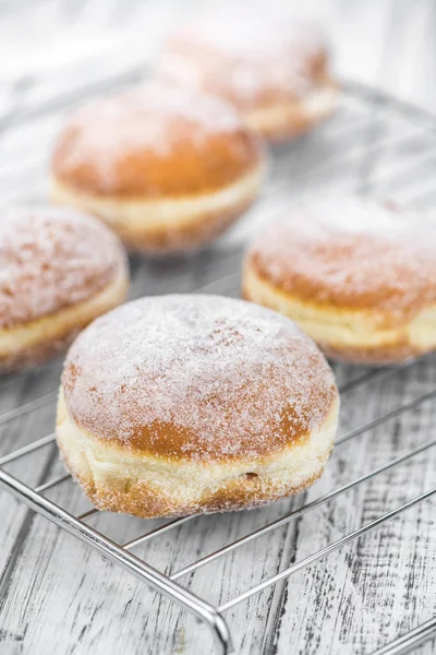 Porção Rosquinhas Berliner Como Close Detalhado Foco Seletivo — Fotografia de Stock