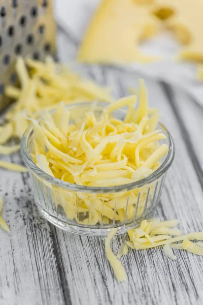 Fresh Made Grated Cheese Detailed Close Shot — Stock Photo, Image