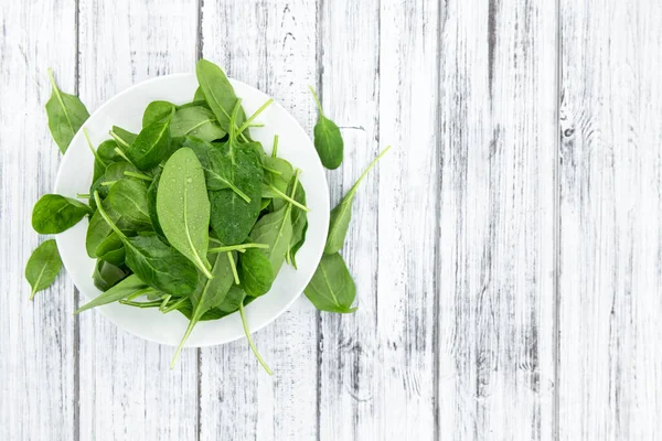 Portion Fresh Spinach Detailed Close Shot Selective Focus — Stock Photo, Image