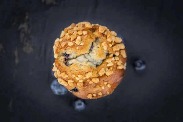 Muffins Arándano Fresco Como Primer Plano Detallado Enfoque Selectivo — Foto de Stock
