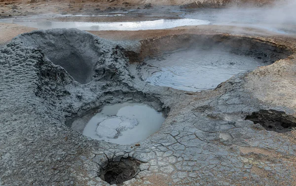 Hverir Geotermikus Terület Izland Északi Részén Myvatn Közelében — Stock Fotó