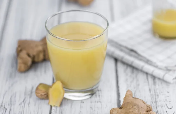 Porsi Minuman Jahe Yang Sehat Fokus Selektif Tembakan Jarak Dekat — Stok Foto