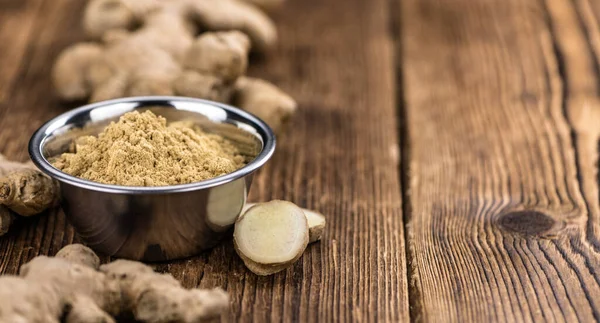 Some Healthy Ginger Powder Selective Focus Close Shot — ストック写真