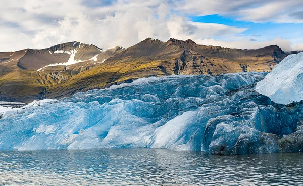 Знаменитая Ледниковая Лагуна Йокульсарлоне Исландия Закате — стоковое фото