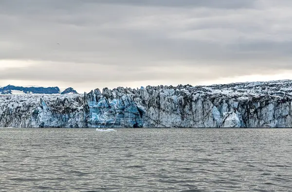 Jokulsarlon Ledovcová Laguna Východní Části Islandu Během Oblačného Dne — Stock fotografie