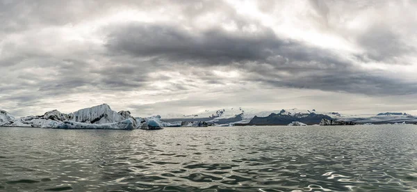Lagune Glacier Jokulsarlon Dans Est Islande Par Temps Nuageux — Photo