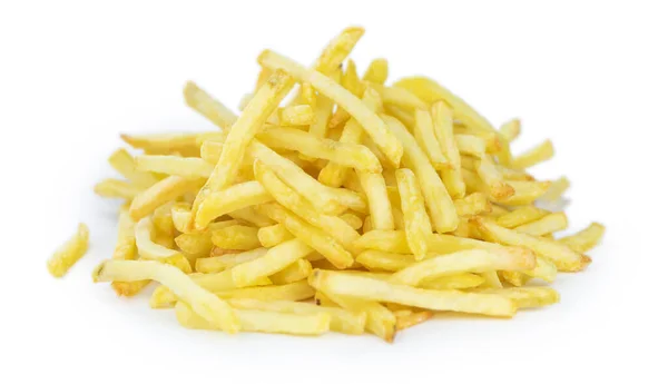 Portion French Fries Isolated White Background Close Shot — Stock Photo, Image