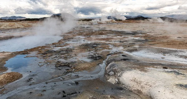 Hverir Geothermisch Gebied Noordelijke Haven Van Ijsland Zomer — Stockfoto