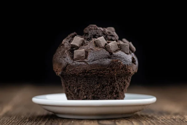 Some Fresh Chocolate Muffins Selective Focus Close Shot — Stock Photo, Image