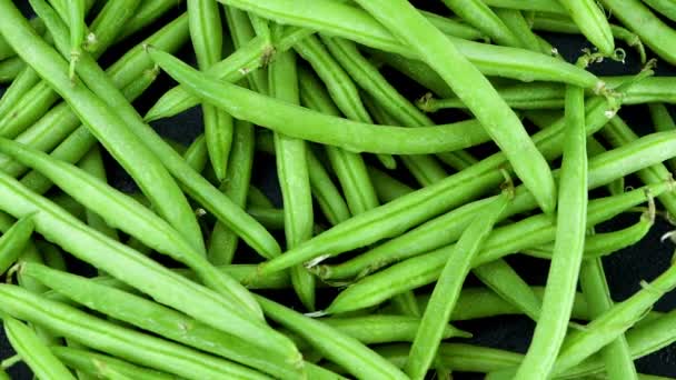 Čerstvé zelené fazole — Stock video