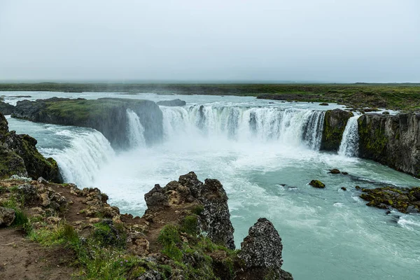 Slavný Godafossův Vodopád Severním Islandu — Stock fotografie