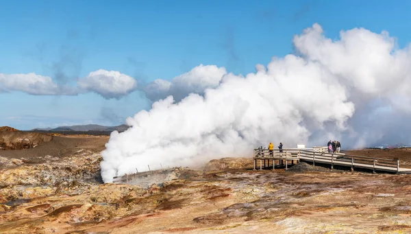 Het Gunnuhver Geothermische Gebied Het Westelijke Deel Van Ijsland — Stockfoto