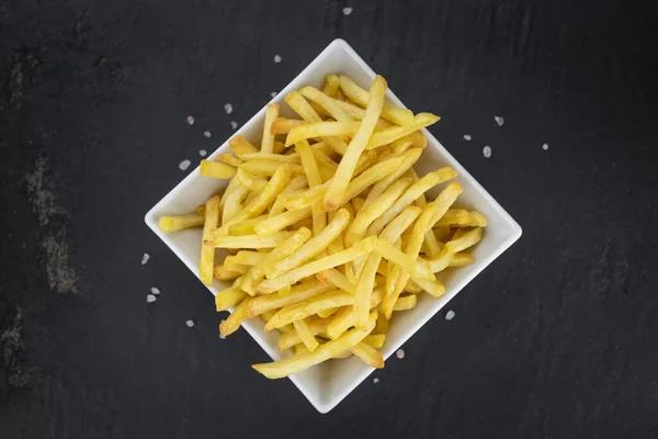 Portion Fresh Made French Fries Close Shot Selective Focus — Stock Photo, Image