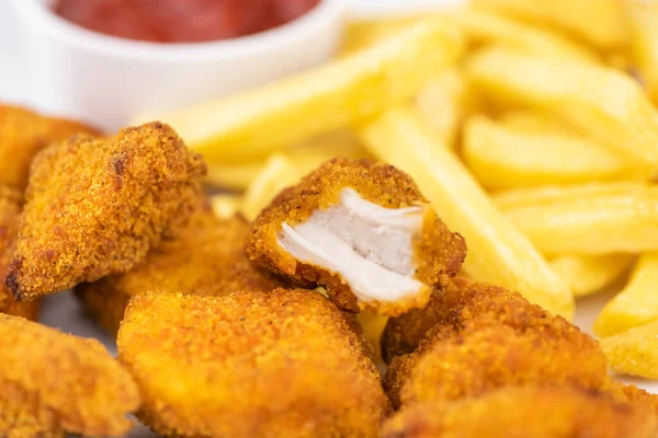 Chicken Nuggets Detailed Close Shot Selective Focus — Stock Photo, Image