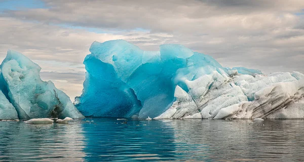 Nádherný Západ Slunce Slavné Jokulsarlon Ledovcové Laguny Island — Stock fotografie