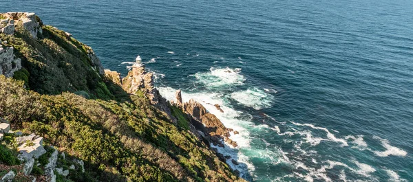 Kış Mevsiminde Cape Point Teki Güney Afrika Eski Deniz Feneri — Stok fotoğraf