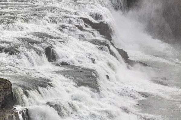 Majestuosa Cascada Gullfoss Islandia Largo Del Círculo Dorado —  Fotos de Stock