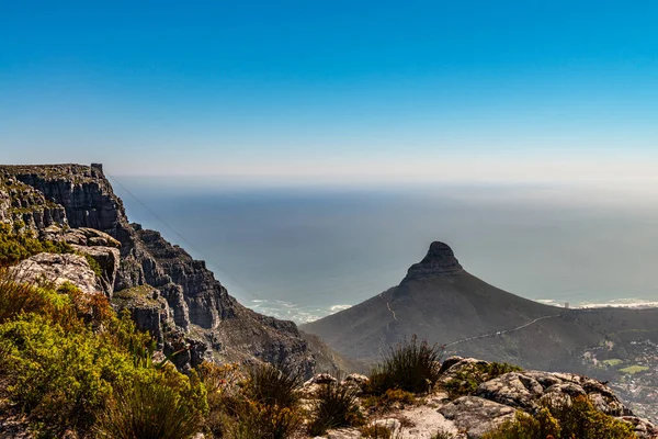 Kaapstad Uitzicht Vanaf Tafelberg Tijdens Het Winterseizoen — Stockfoto