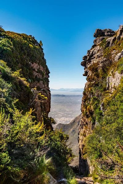 Nádherný Výhled Kapské Město Stolové Hory Zimní Sezóně — Stock fotografie