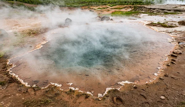 Zona Geotérmica Haukadalur Largo Del Círculo Dorado Oeste Islandia —  Fotos de Stock