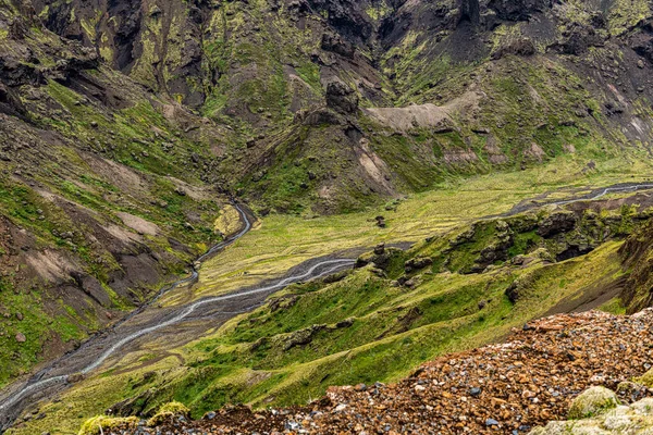 Impresionante Disparo Zona Eyjafjallajokull Parte Occidental Islandia — Foto de Stock