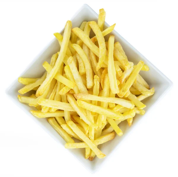 Portion French Fries Isolated White Background Close Shot — Stock Photo, Image